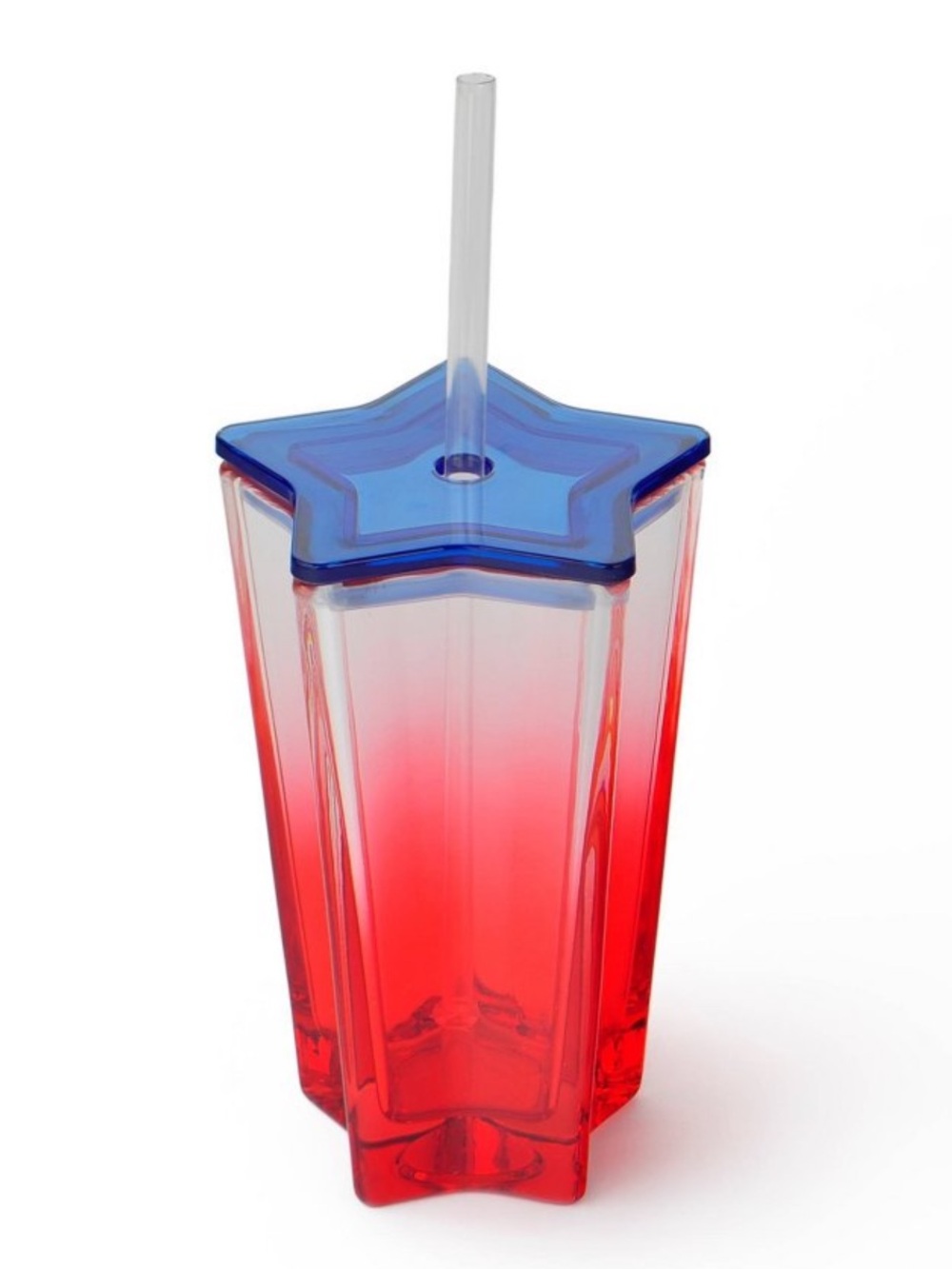 9.5 fl oz Star Glass Tumbler Red & Blue w/Straw, 2026 Target Bullseye Playground